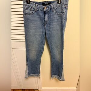 J Brand Mid Rise Crop Flared Jean